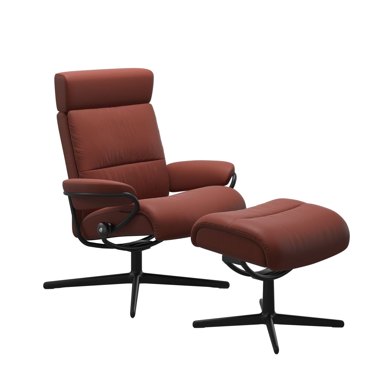 Tokyo Cross low armchair with headrest and footrest