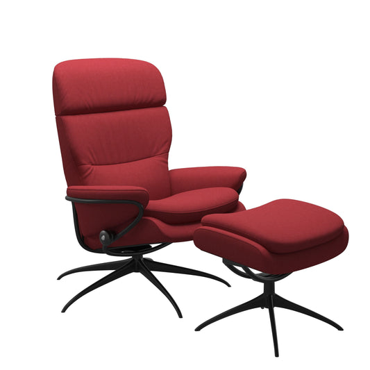 Fauteuil bas Rome Star avec appui-tête et repose-pieds