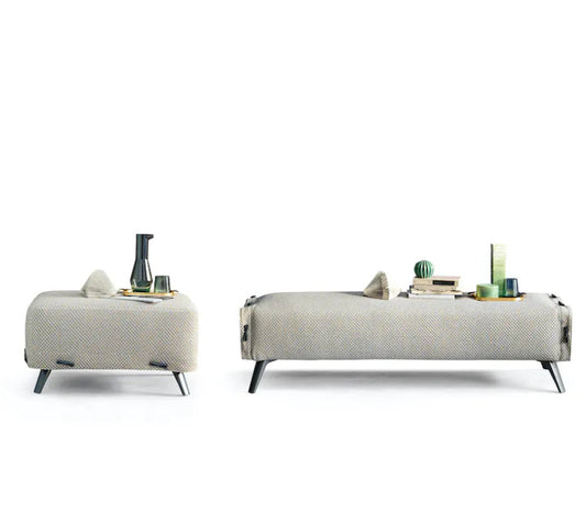 Panca Cuff bench and pouf