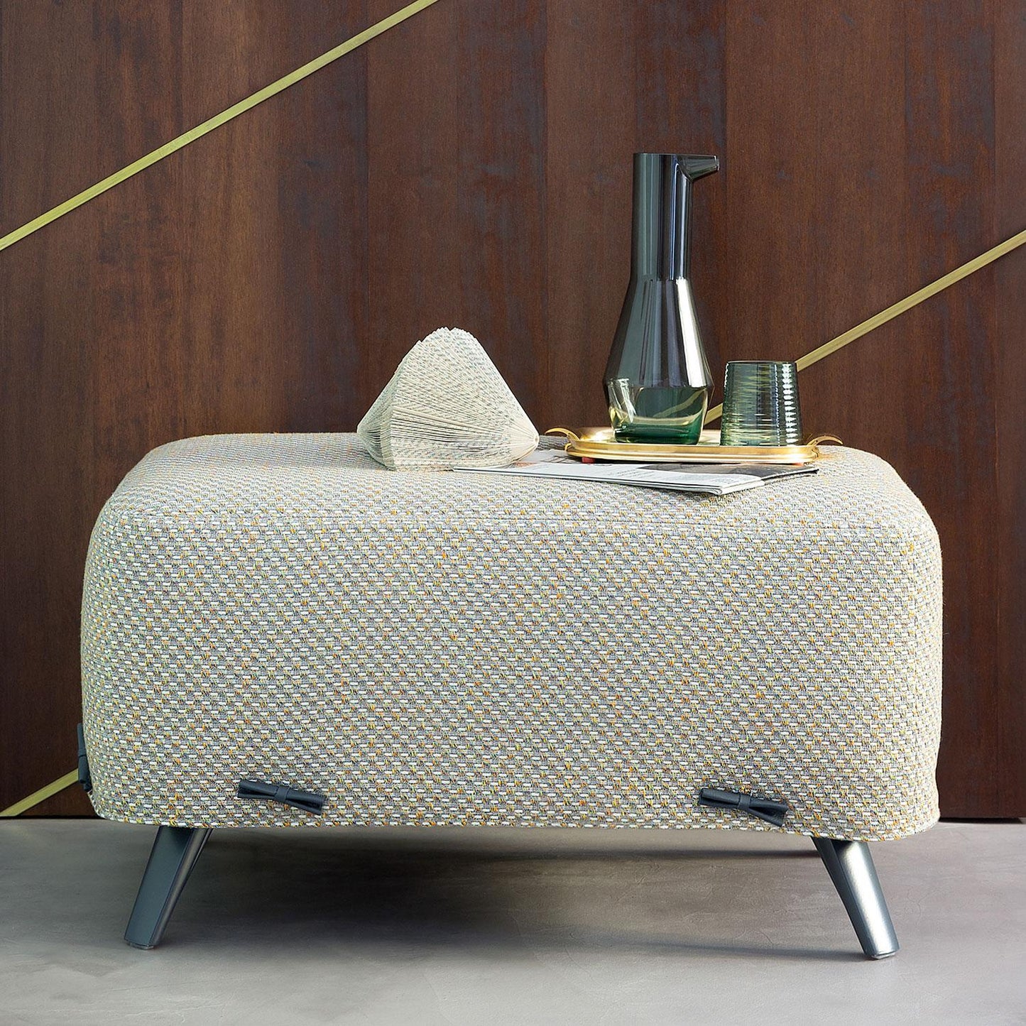 Panca Cuff bench and pouf
